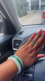 Natural African Green Jade Bangle