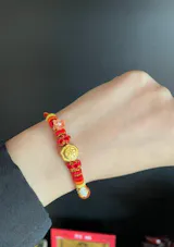 Want Want Co-branded Series 24K Gold Lucky Blessing Charm