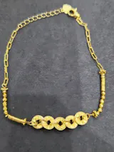 Gold Plated Silver Five Emperors Coins Blessing Jewelry Set - Necklace & Bracelet