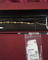 Gold Plated Silver Auspicious Brushed Gourd Bracelet