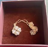 Gold Plated Silver Zircon Transformable Clover Necklace