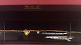 Gold Plated Silver Zircon Happiness Calabash Gourd Bracelet