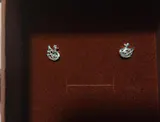 Platinum Swan Stud Earrings