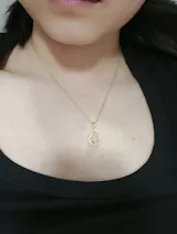 Gold Plated Silver Chalcedony Happiness Gourd Necklace