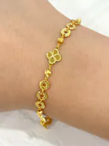 [Pre-sale] Gold Plated Silver Coins Clover Bracelet