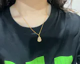 Gold Plated Silver Chalcedony Happiness Gourd Necklace