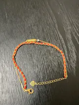 Gold Plated Silver "Always" Love Red String Bracelet