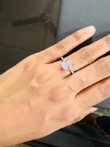 Huitan Oval Finger Ring Band