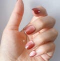 Handmade Wearable Nail Art - New Cat's Eye Glass Beads Pink Super Bright Wearable Nail Art ✨