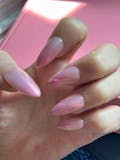 Handmade Almond-Shaped Nails - Minimalist Pink Gradient Aurora Wearable False Nails ✨