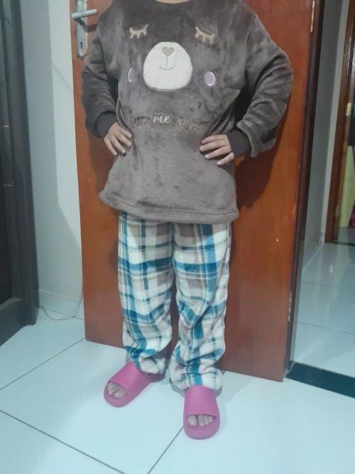 pijama fleece infantil meninas soft longo.