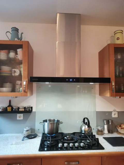 Ciarra Hotte Aspirante 90cm avec Capteur Tactile, Contrôle wifi et Application 650m³/h 4 Vitesses CBCS9102-OW