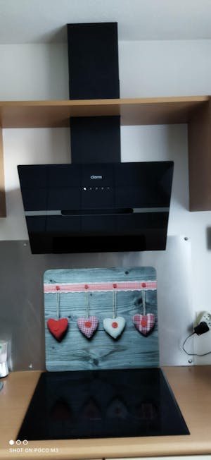 Ciarra Hotte Inclinée 650m³/h Wifi Classe A+++ Eclairage LED Noir CBCB6736F-OW