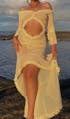 Somero | Yellow Mesh Beach Cover-Up Dress