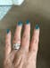 925 Sterling Silver Trilogy Round Brilliant with Baguettes on Shoulder Ring
