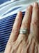 925 Sterling Silver Vintage Style Baguette & Round Ladies Ring Set