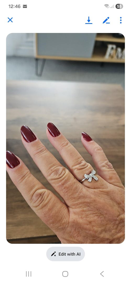 925 Sterling Silver Ladies Cz Bow Design Ring