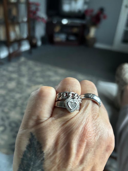 925 Sterling Silver Curb Link Chain Ring