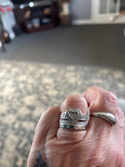 925 Sterling Silver Double row Micro Pave Cz Fancy Silver Ring J-Jaz