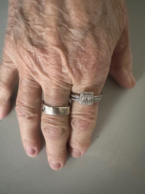 925 Sterling Silver Vintage Style Baguette & Round Ladies Ring Set