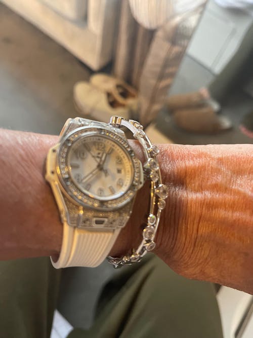 925 Sterling Silver Timeless Rubover Set CZs Ladies J-Jaz Bangle