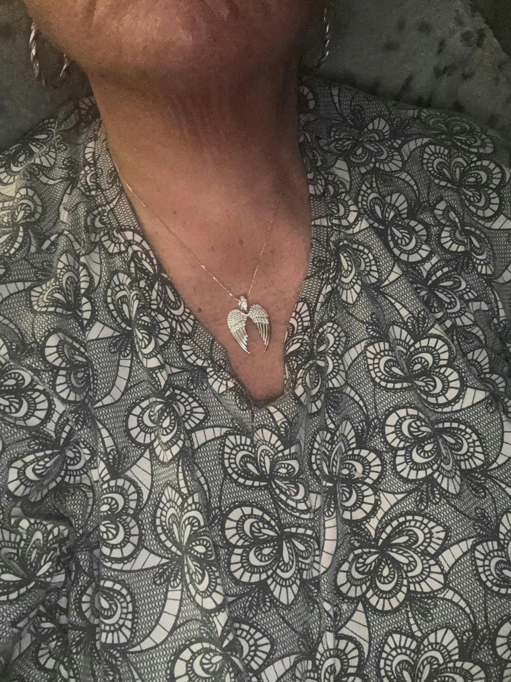 925 Sterling Silver Angel Wings Pendant with Chain