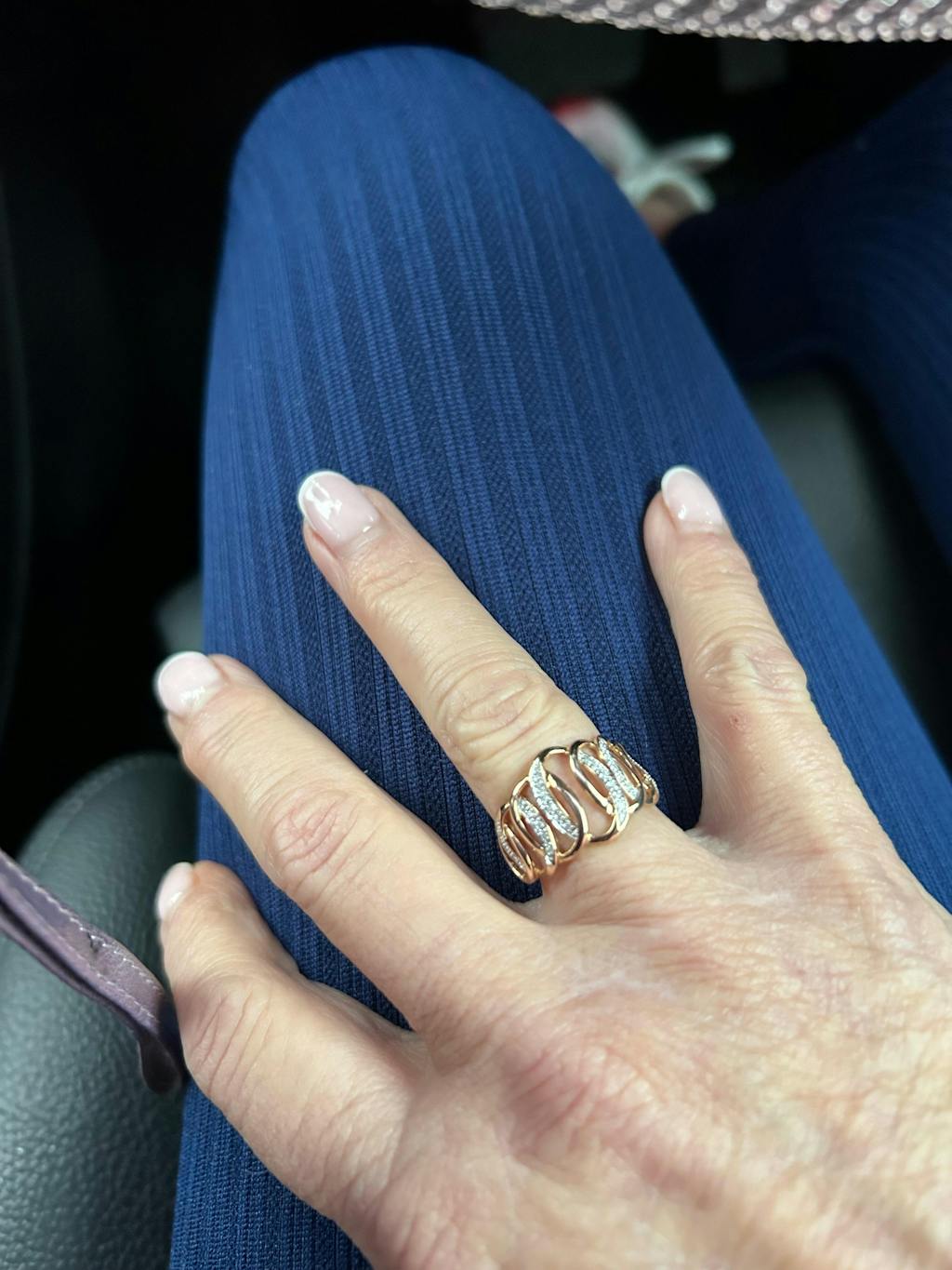 9ct Two Tone White & Yellow Gold 0.10ctw Diamond Ring