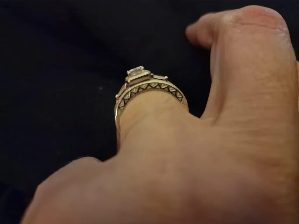 925 Sterling Silver Princess Cut & Baguette CZs Half Eternity Ring Set