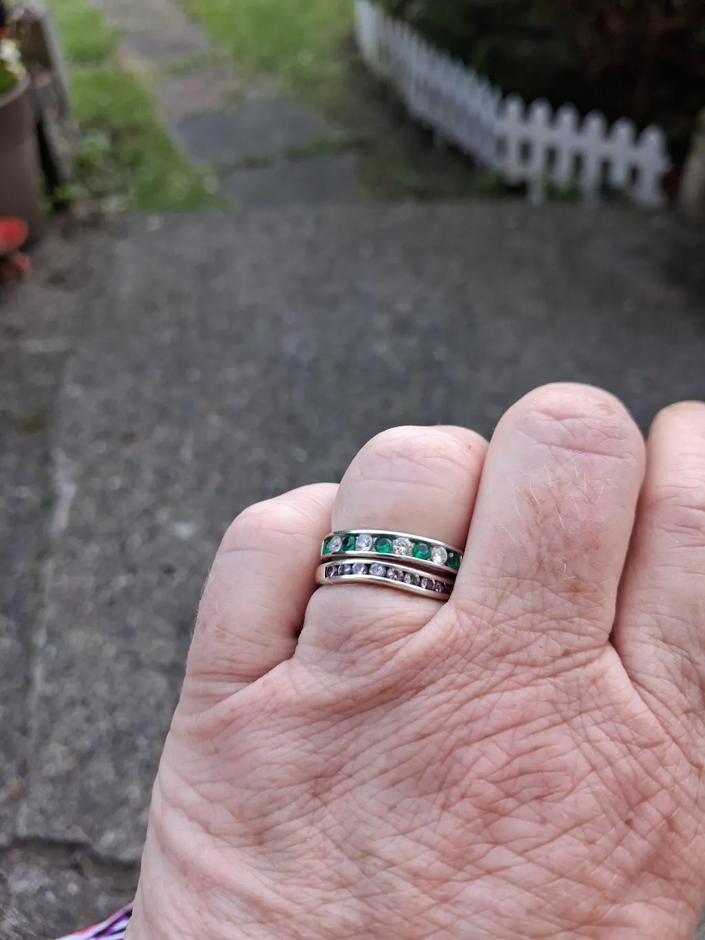 925 Sterling Silver Channel Set Cz Emerald Half Eternity Ring J-Jaz