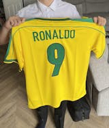 1998-00 Brazil Home Shirt Ronaldo #9 (Very Good - 6/10)