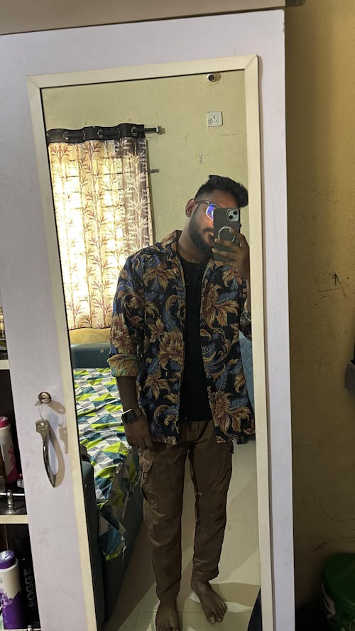 Baroque Bloom Shacket – Cotton Collared Overshirt