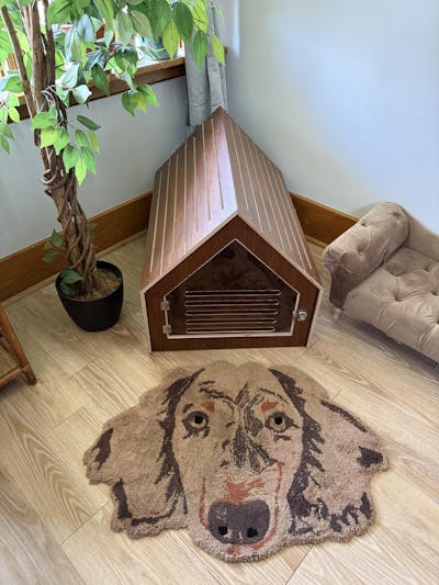 The Den: Modern Wooden Dog Crate