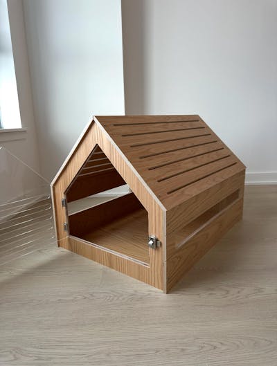 The Den: Modern Wooden Dog Crate