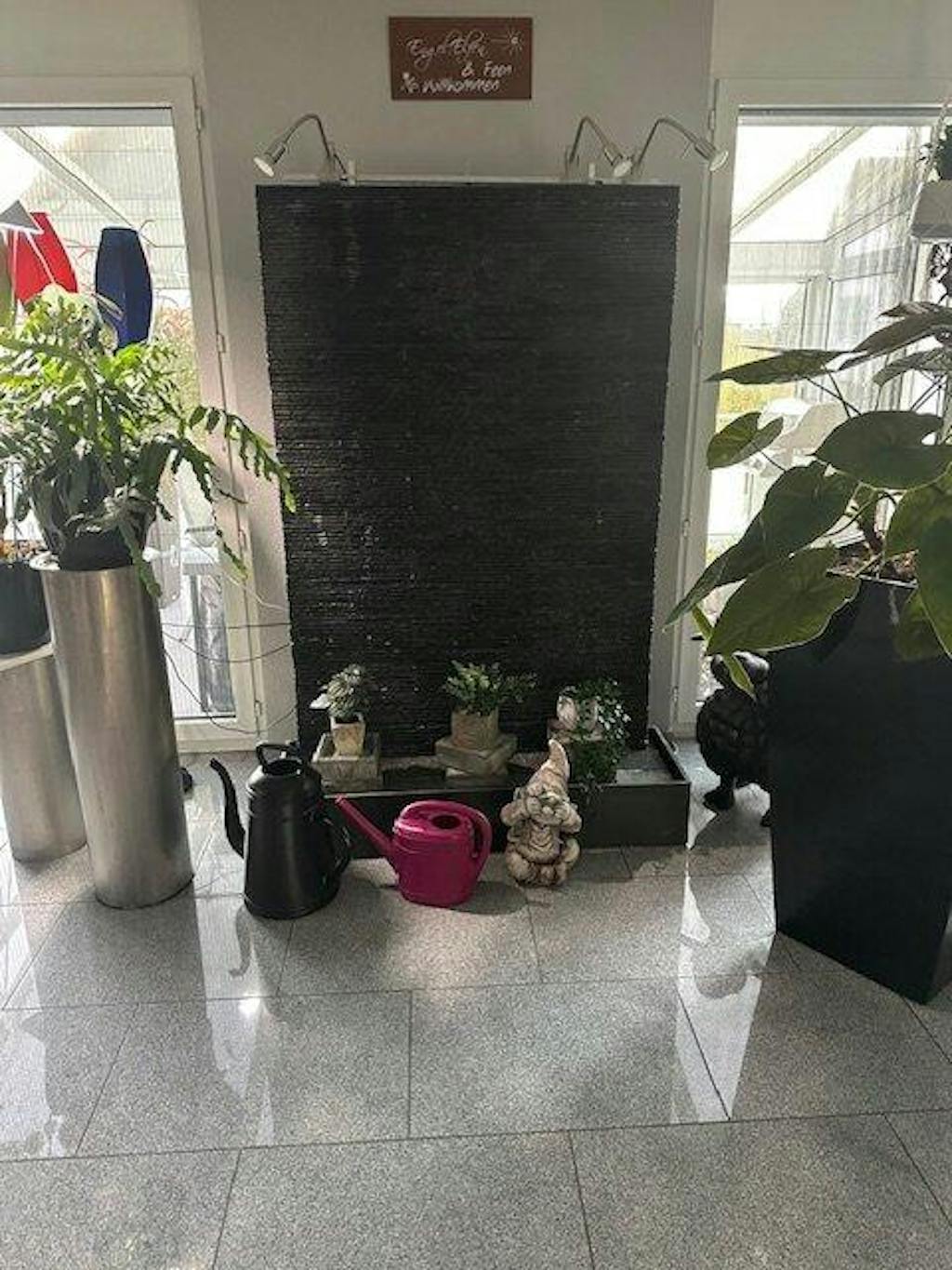 AVA WALL XXL – Luxuriöse Wasserwand Schiefer Braun 160 cm