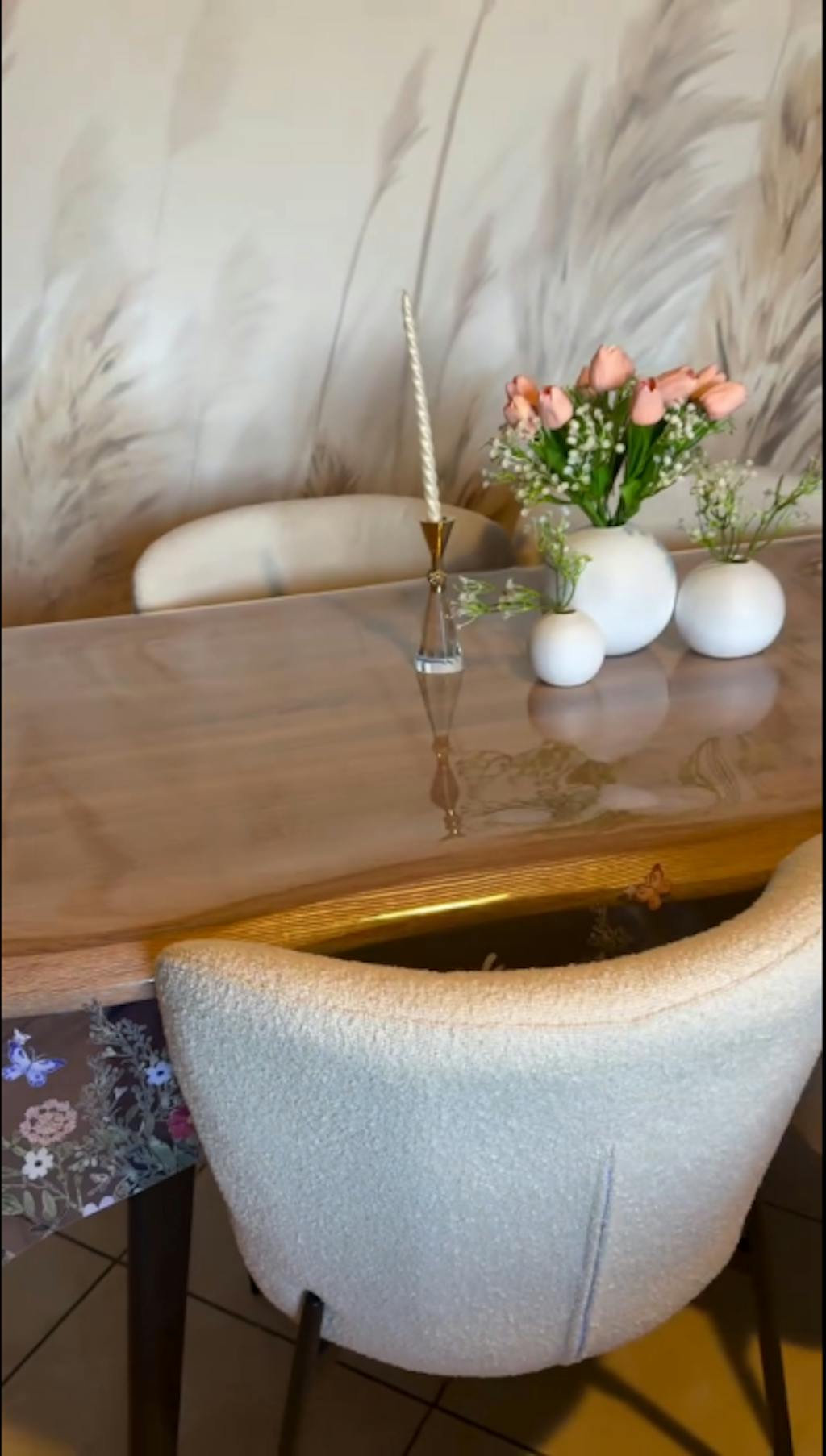 Celeste Esszimmerstühle aus  Bouclé[2er-Set]