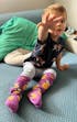 Purple Orange Pineapples Socks