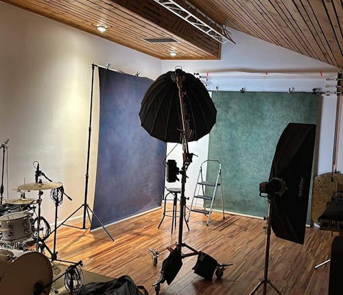 Clotstudio Abstract Black Textured Hand Painted Canvas Backdrop #clot482