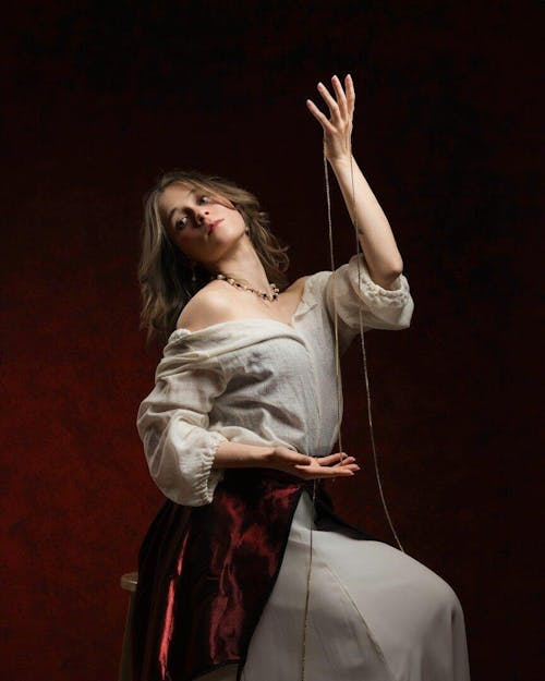 IN STOCK-Clotstudio Abstract Dark Red Soft Texture Hand Painted Canvas Backdrop #clot69