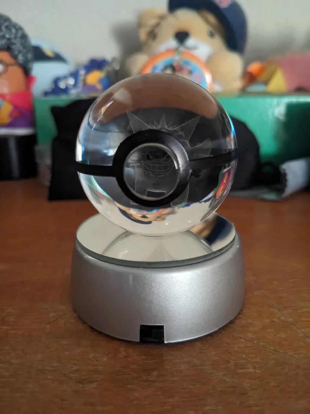 Goupix | Lampe Pokémon Pokeball en cristal - Veilleuse LED