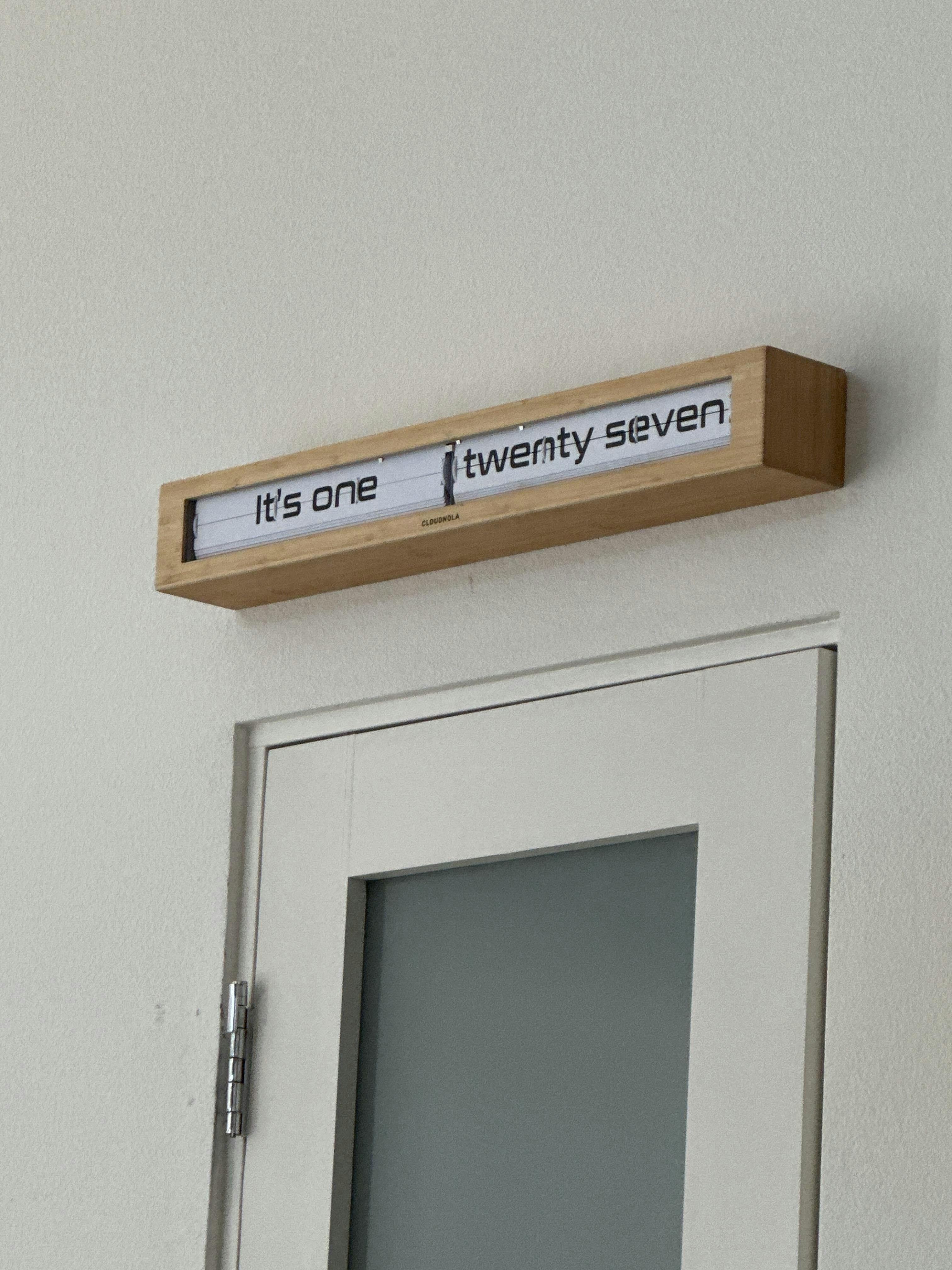 Modern Text Flip Clock Bamboo | Cloudnola
