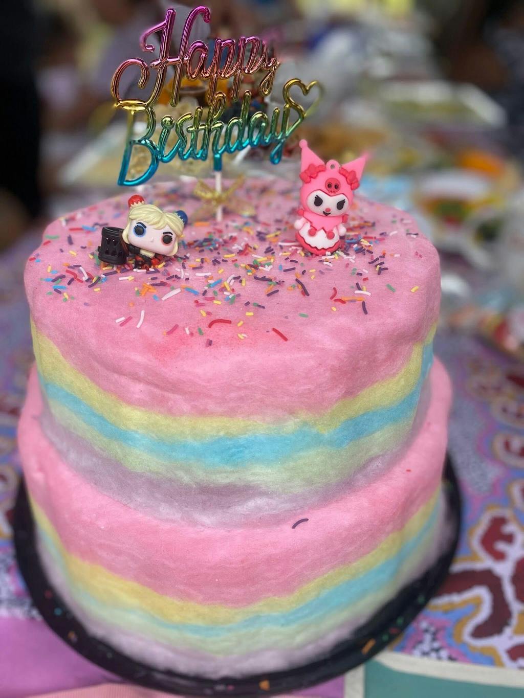 Rainbow Fairy Floss Cake