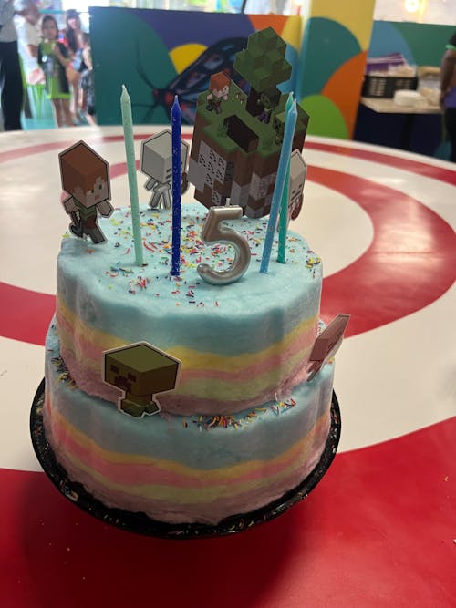 Rainbow Fairy Floss Cake