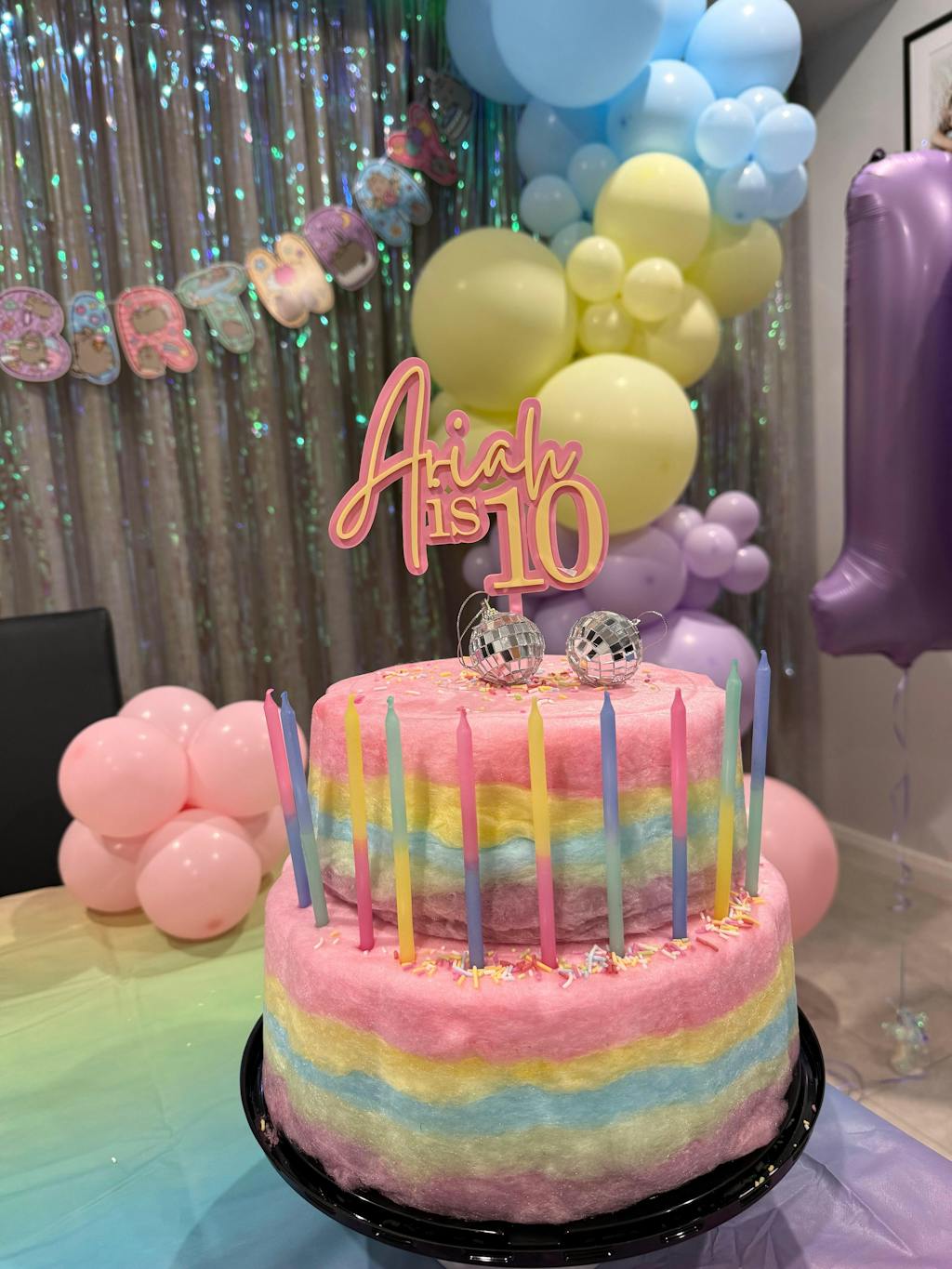 Rainbow Fairy Floss Cake