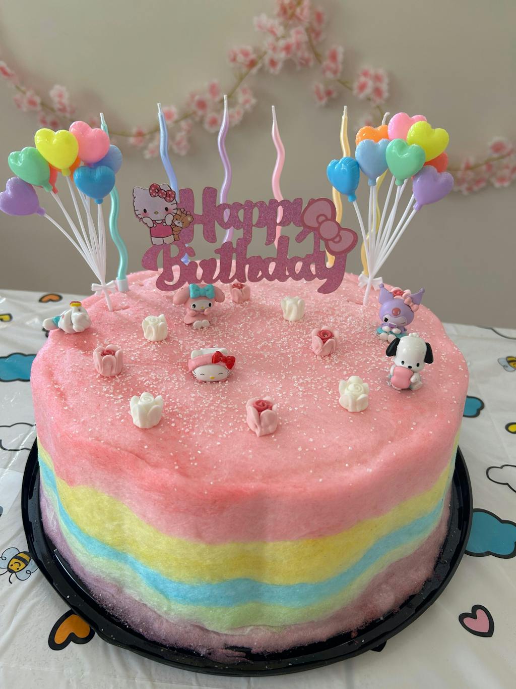 Rainbow Fairy Floss Cake
