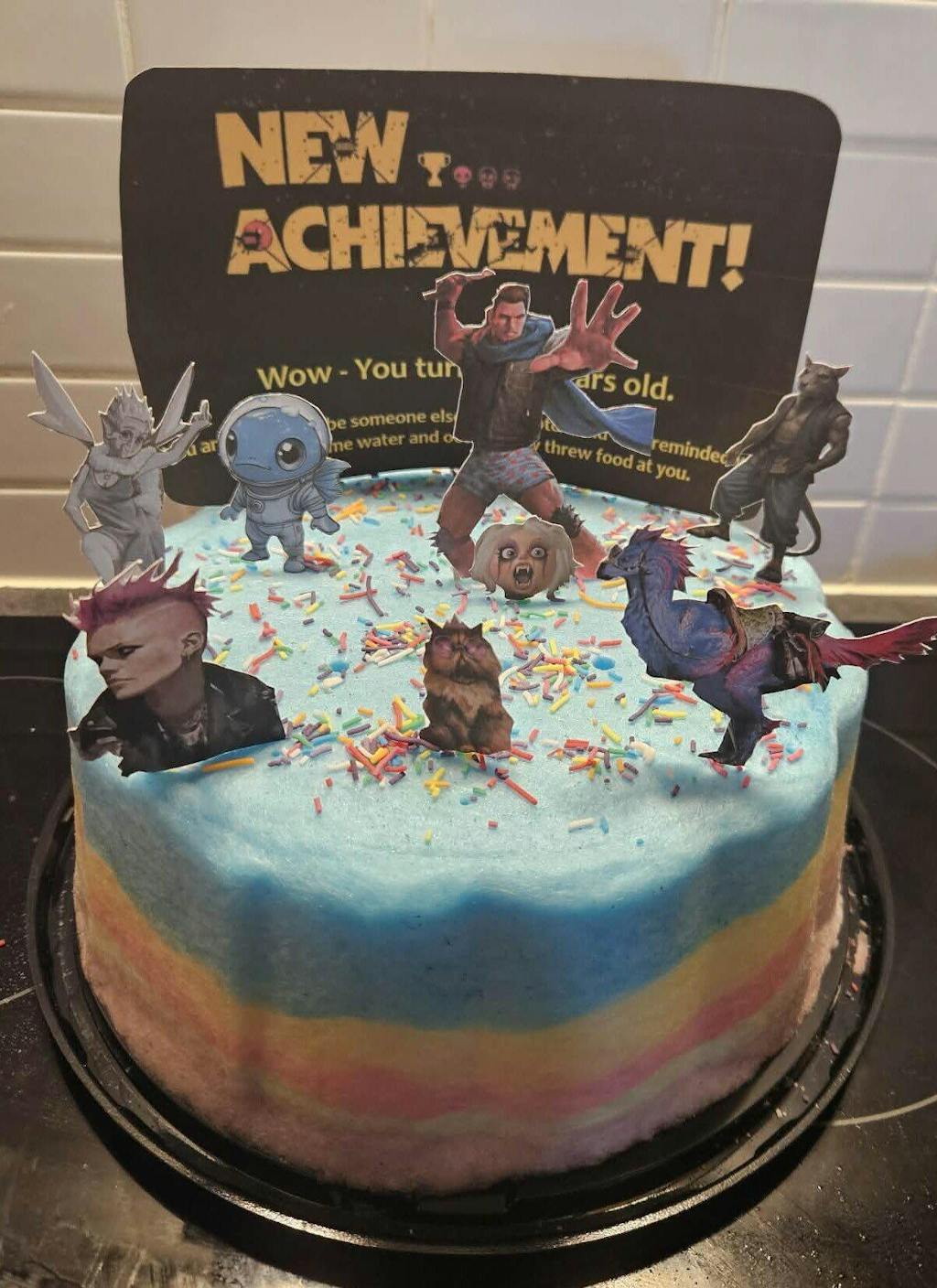 Rainbow Fairy Floss Cake