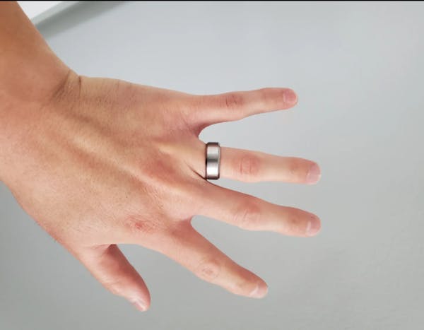 Men's Silver Titanium Wedding Band - 8mm Wide