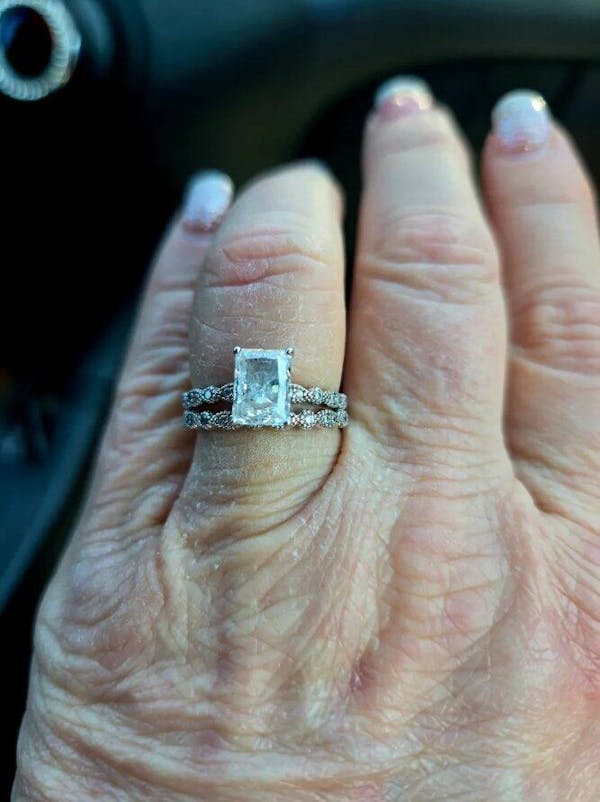 Vintage Half Eternity Wedding Band