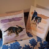 Custom Pet Portrait Pillow - 40 x 40 cm