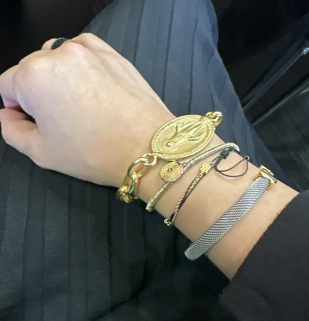 Pulsera Virgen bronce