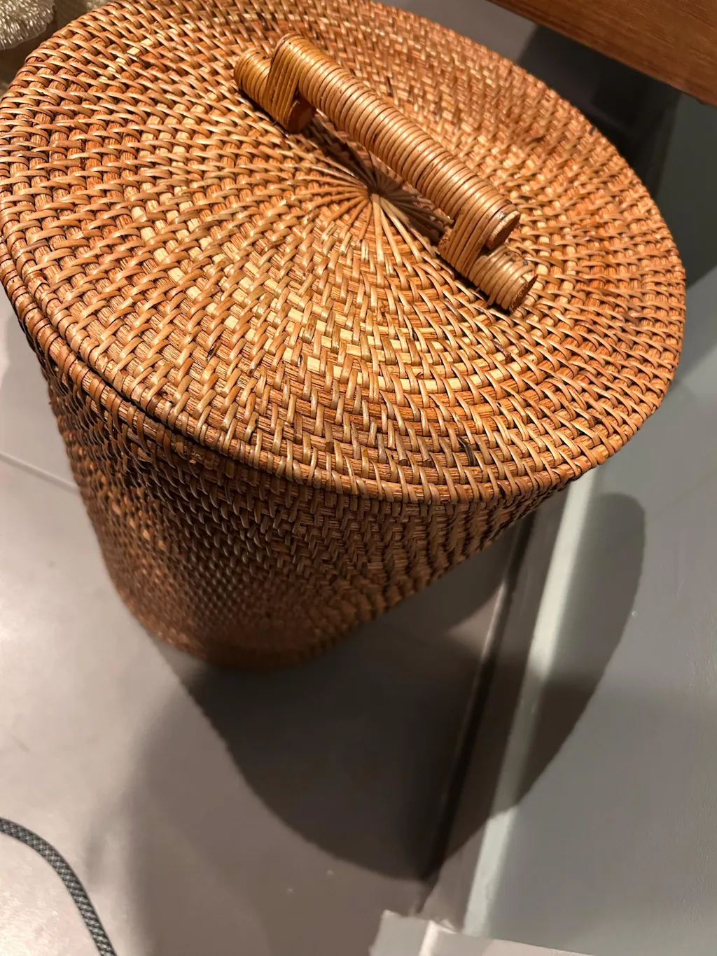 Wicker/Rattan waste paper basket in 4 colours